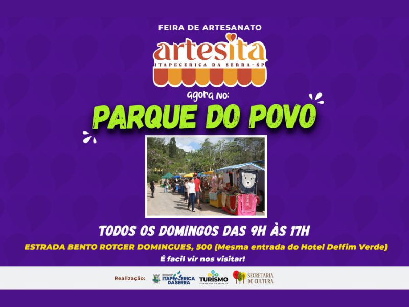 Neste domingo (26) tem Artesita no Parque do Povo