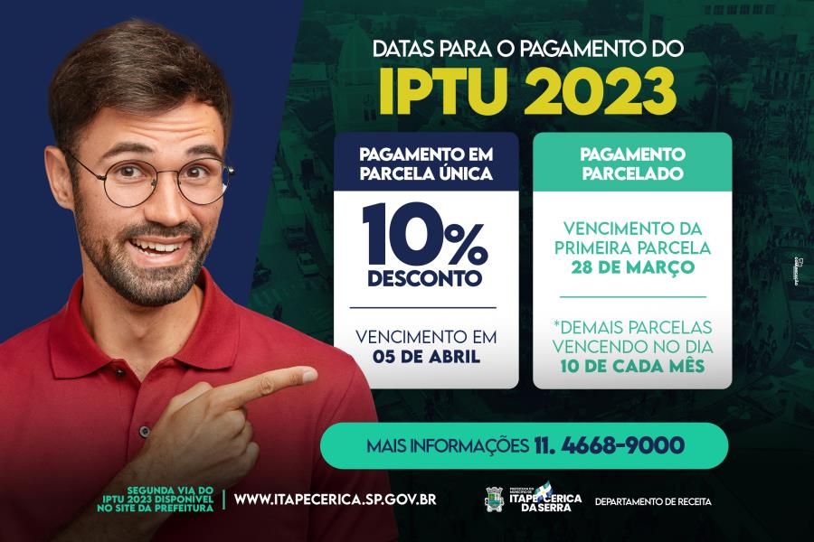 Datas para o pagamento do IPTU 2023