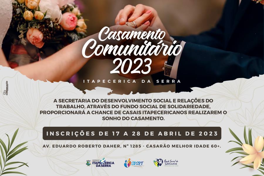 Prefeitura realizará casamento comunitário em Itapecerica da Serra