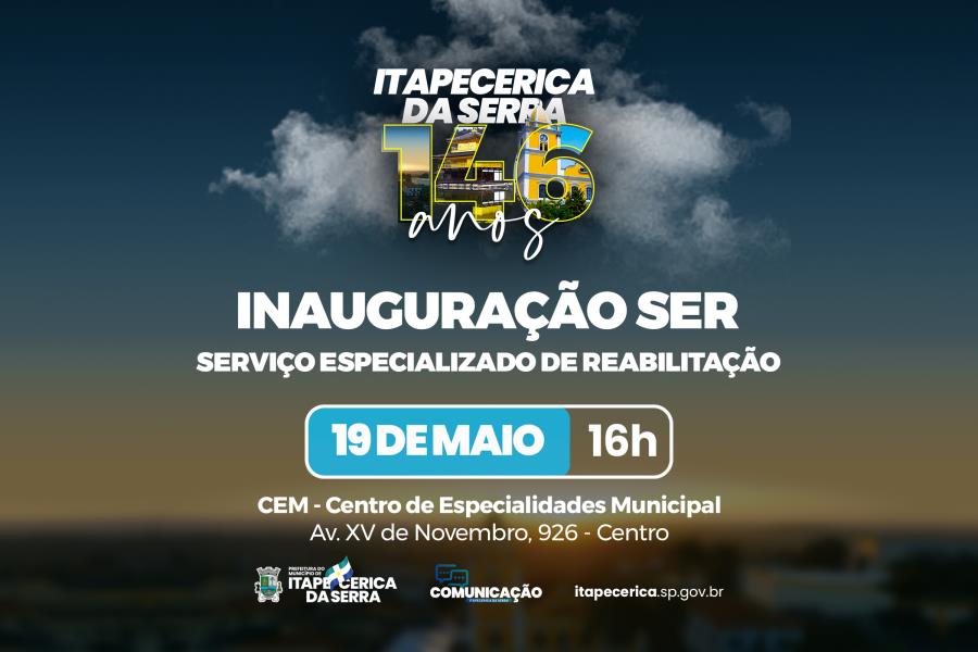 Prefeitura inaugura Serviço Especializado de Reabilitação na próxima sexta-feira